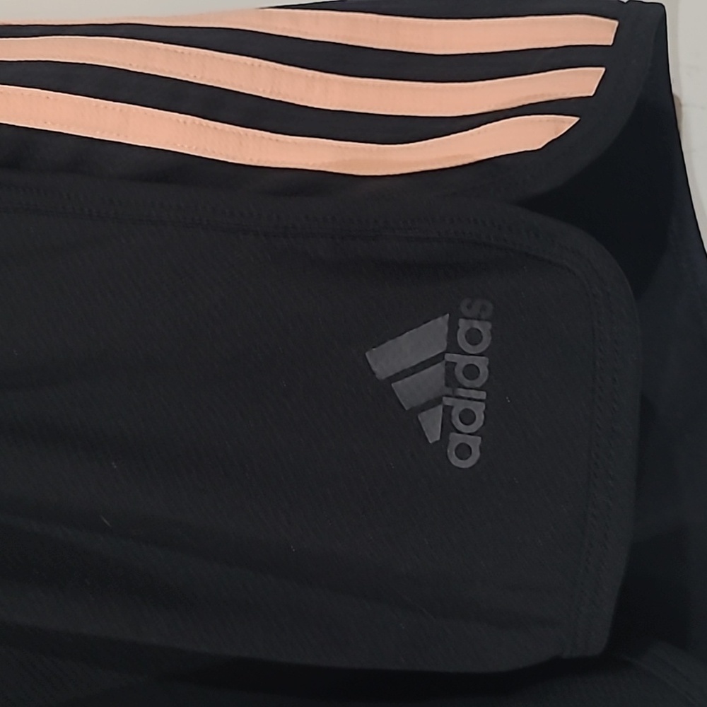 Adidas Womens Climalite Black Pink Athletic Running Shorts Size Large - Picture 2 of 6